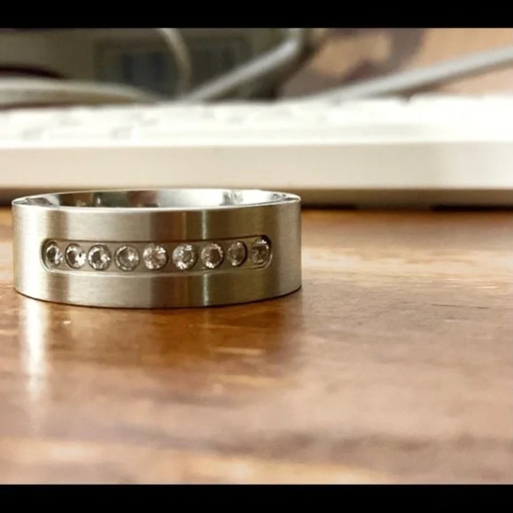 Men’s Stainless Steel CZ Band